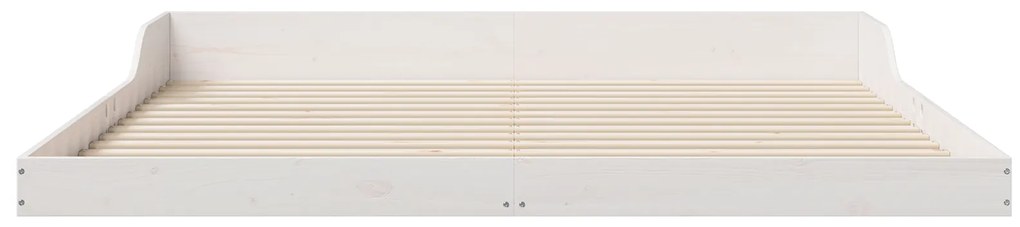 vidaXL Σκελετός Κρεβατιού Λευκό 180 x 220 εκ. Μασίφ ξύλο πεύκου