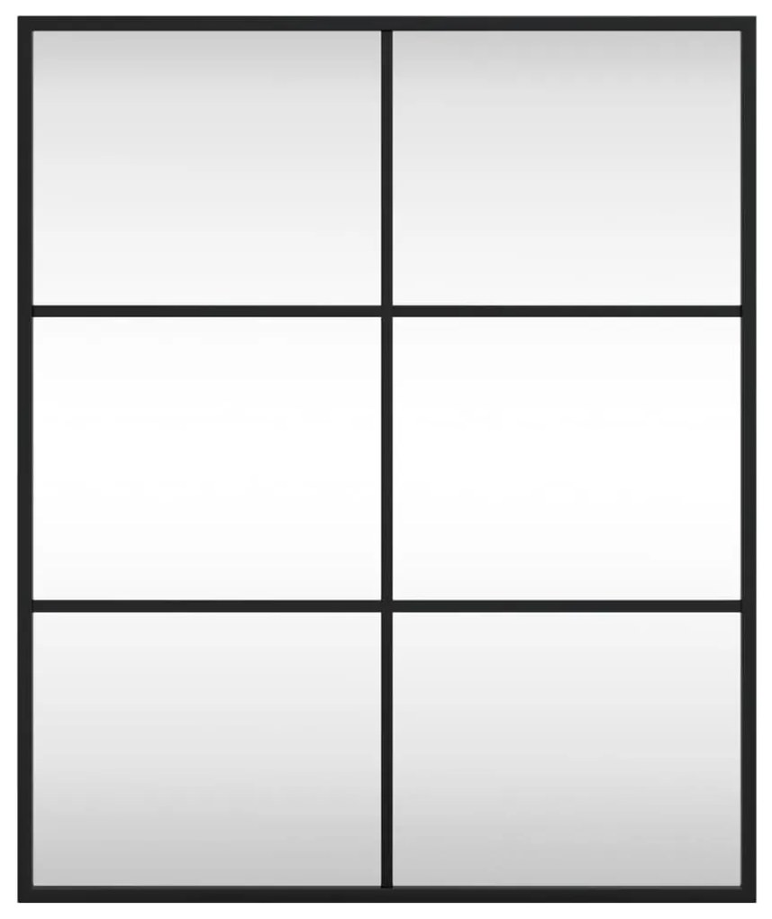 vidaXL Καθρέφτης Ορθογώνιος Μαύρος 50 x 60 εκ. από Σίδερο