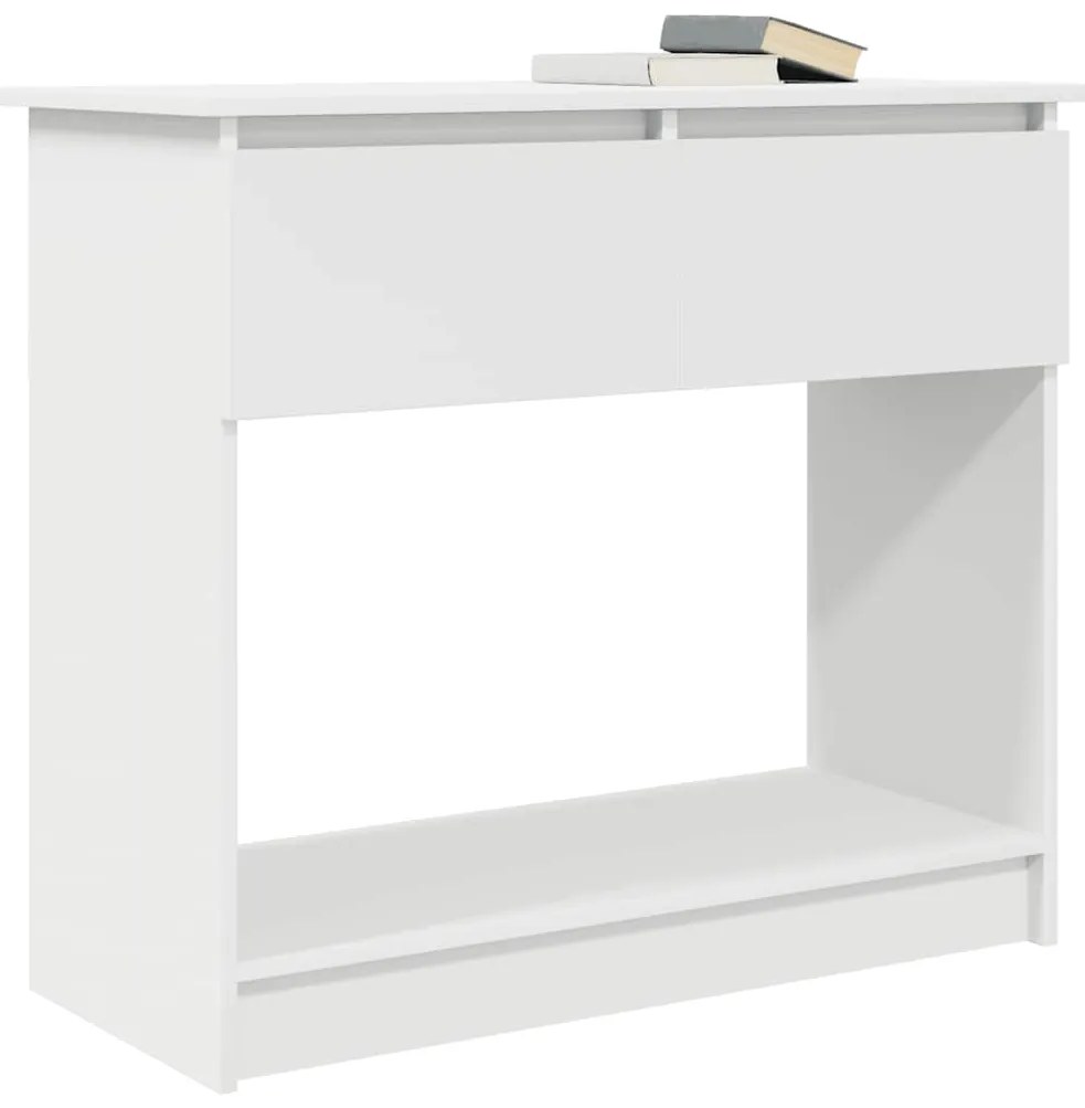 vidaXL Τραπέζι κονσόλας με συρτάρια Λευκό 85,5x38,5x74,5 cm