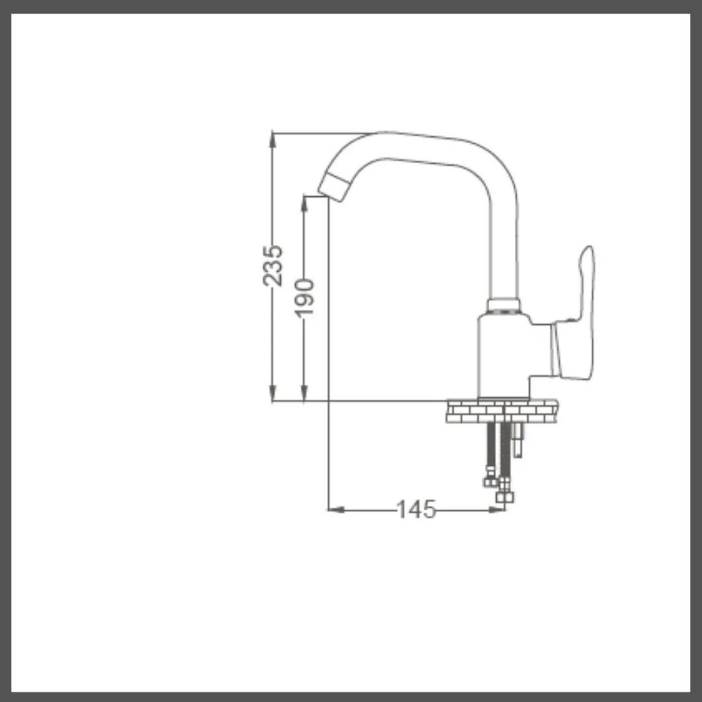 Μπαταρία Κουζίνας DROP Line 0x14x23.5 εκ.