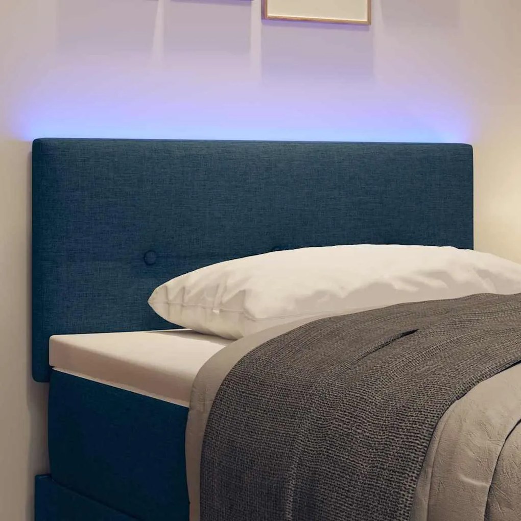 vidaXL LED Κεφαλάρι με φώτα λωρίδας LED με κεφαλάρι Μπλε 100 cm ύφασμα