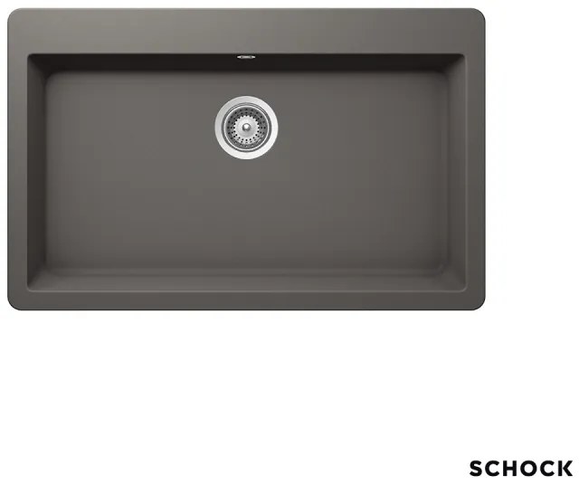 Schock Cristadur Mono15090 Ένθετος Νεροχύτης 83,8x53cm Silverstone