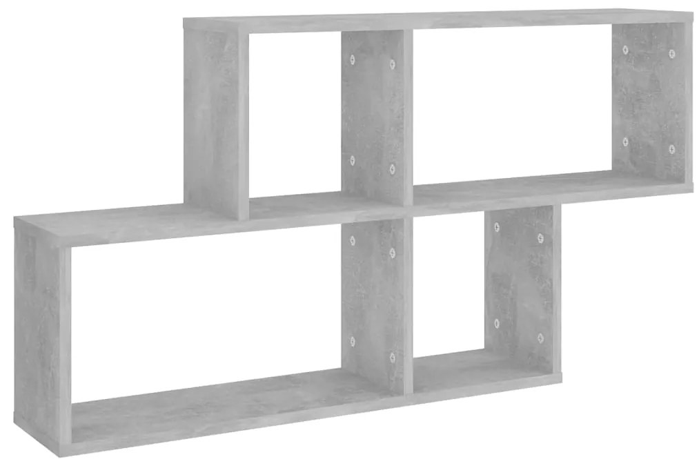 vidaXL Ράφι Τοίχου Γκρι Σκυροδέματος 100 x 18 x 53 εκ. από Επεξ. Ξύλο