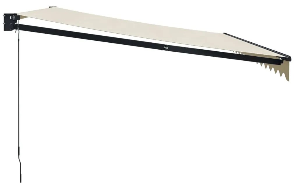 vidaXL Τέντα Πτυσσόμενη Κρεμ 4 x 3 μ. Ύφασμα και Αλουμίνιο