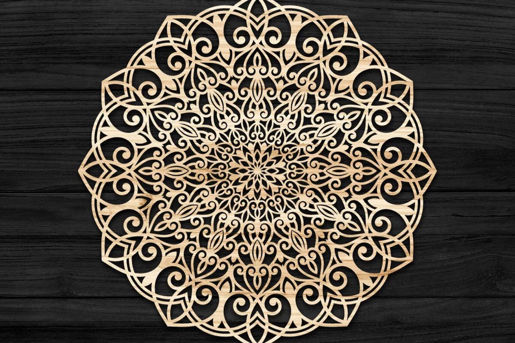 Intra απο ξύλο plywood 3mm-4mm πάχος Τρισδιάστατη Mandala Δίασταση 30x30 cm INTRAFABR-74284937