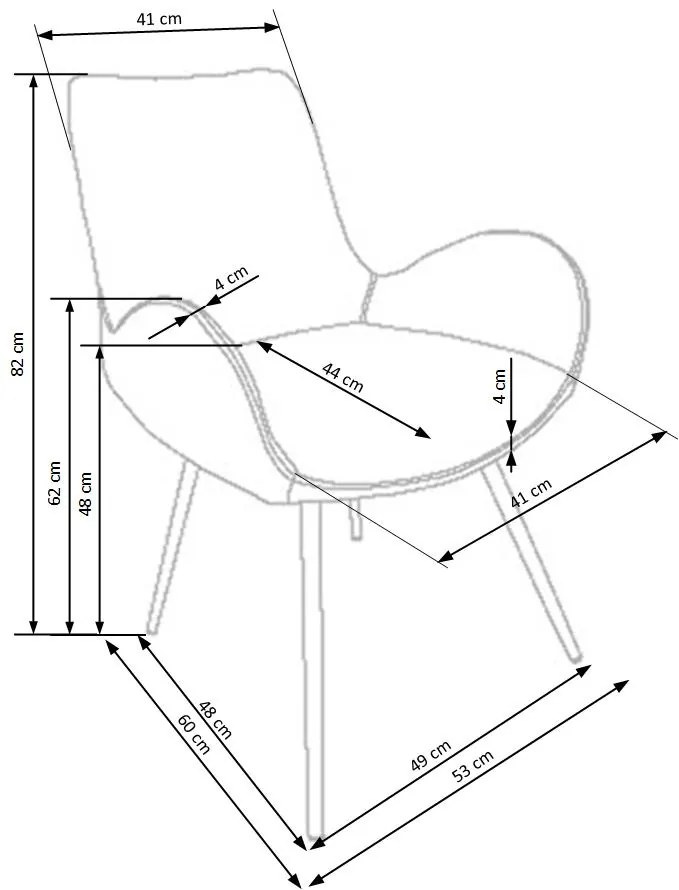 K392 chair DIOMMI V-CH-K/392-KR