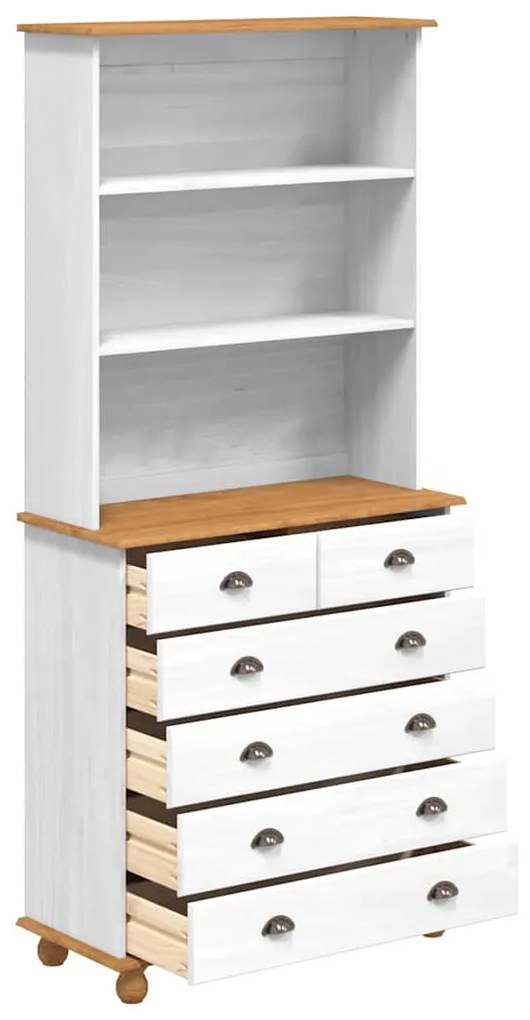 vidaXL Κλουβί ASKIM Λευκό 91 x 40 x 200,5 εκ Στερεά ξυλεία πεύκου