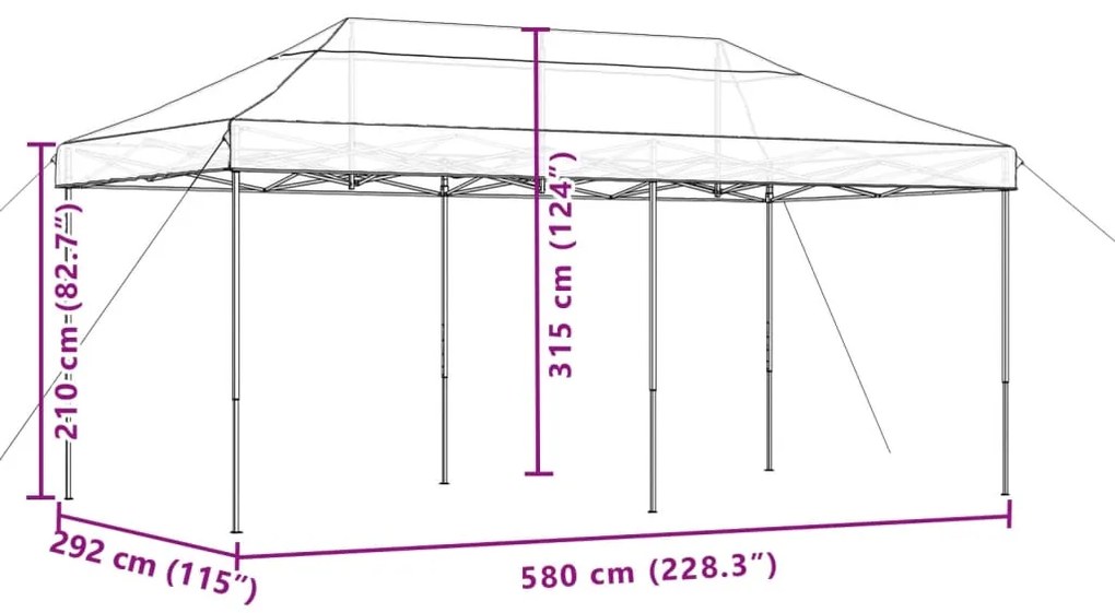 ΤΕΝΤΑ ΕΚΔΗΛΩΣΕΩΝ ΠΤΥΣΣΟΜΕΝΗ POP-UP ΜΑΥΡΟ 580X292X315 ΕΚ. 4004942