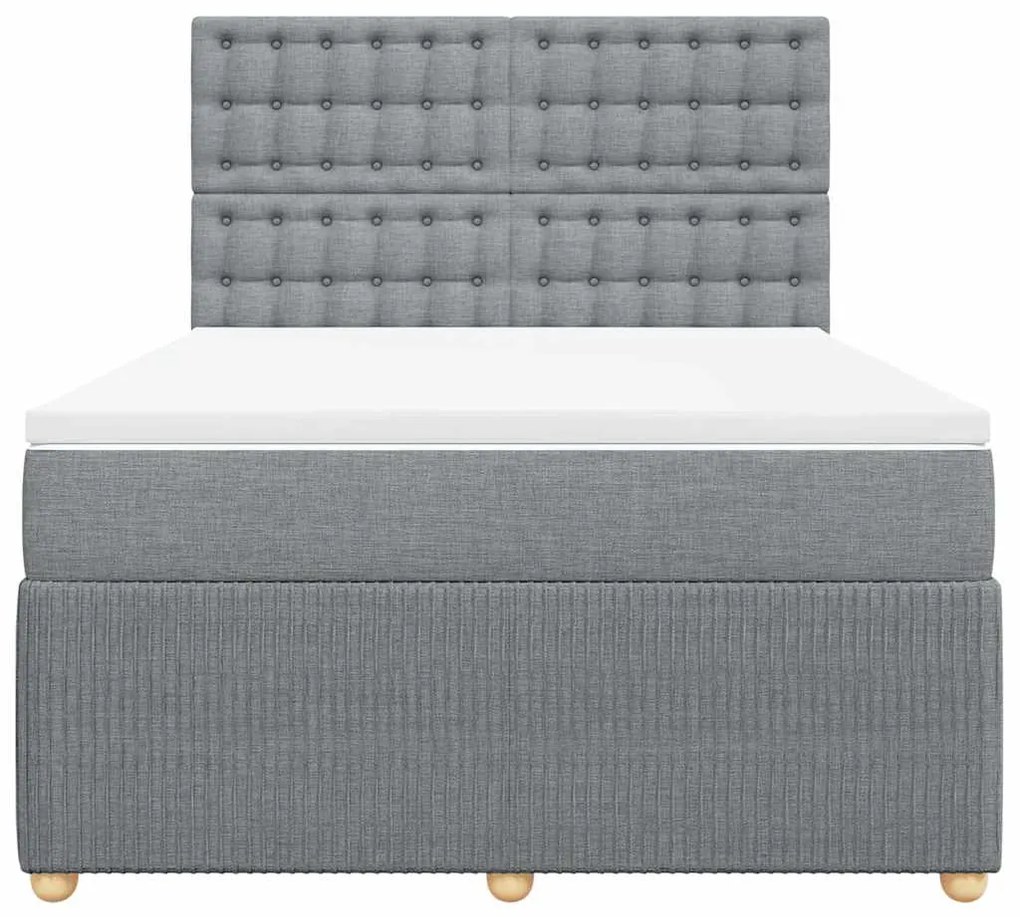 vidaXL Κρεβάτι Boxspring με Στρώμα Αν. Πράσινο 160x200εκ Υφασμάτινο