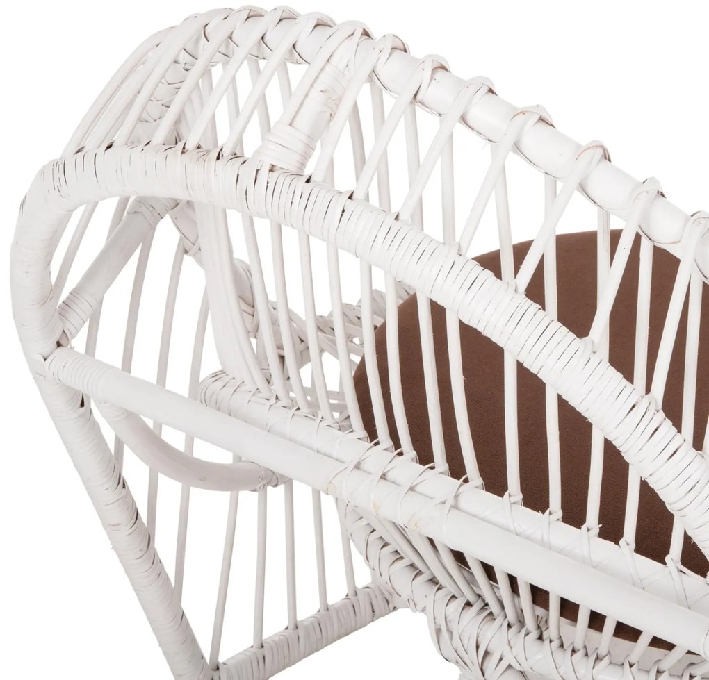 Καρέκλα - Πολυθρόνα ENTROPY C9840.02 Φυσικό Rattan με Καφέ Μαξιλάρι 80x97x85Υεκ. 80x97x85 εκ.