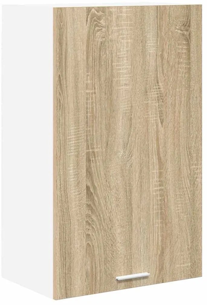 vidaXL Κρεμαστό ντουλάπι Riga Σομόνα Δρυς και Λευκό 50 x 31 x 80 εκ.