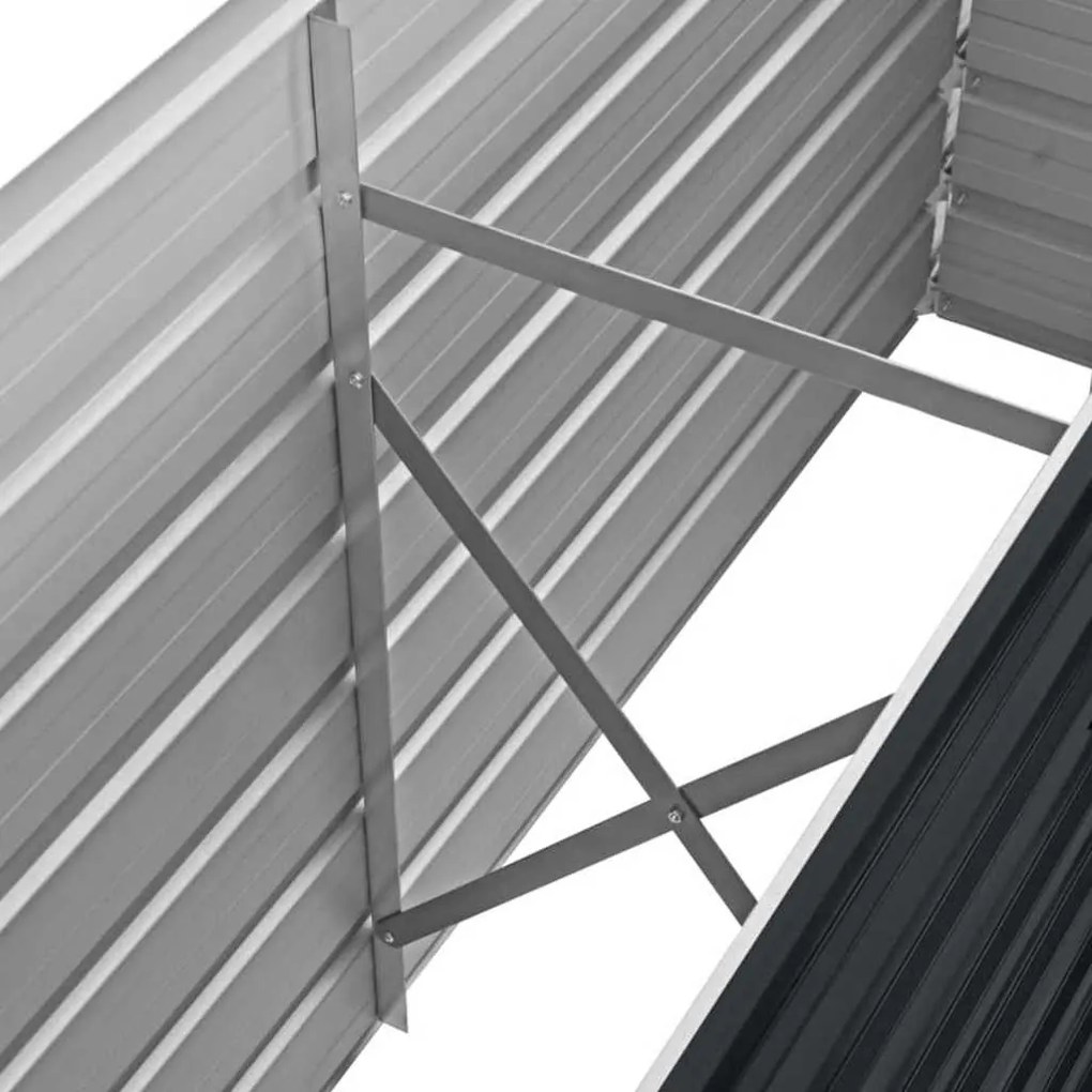 vidaXL Ζαρντινιέρα Υπερυψωμένη Ανθρακί 160x40x45 εκ. Γαλβαν. Χάλυβας