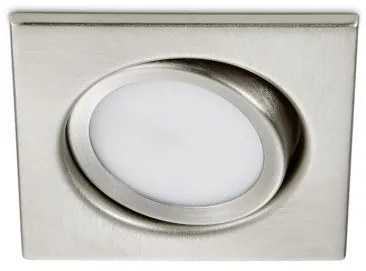 Χωνευτό Σποτ Φωτιστικό Οροφής LED 5W Νίκελ Ματ Περιστρεφόμενο 8x8cm Rila 650210107 Lighting-650210107-Νίκελ Ματ 650210107