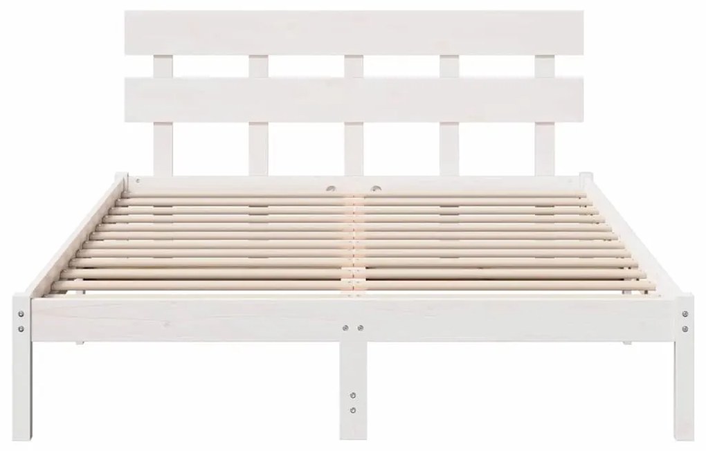 vidaXL Σκελετός Κρεβατιού Καφέ 140 x 200 cm Μασίφ ξύλο πεύκου