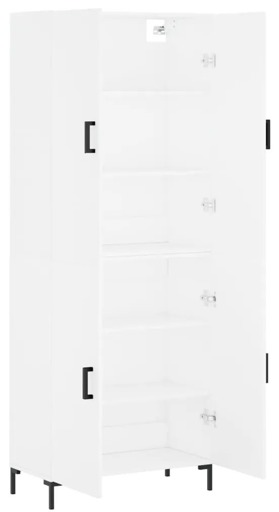 vidaXL Ντουλάπι Λευκό 69,5x34x180 εκ. από Επεξεργασμένο Ξύλο
