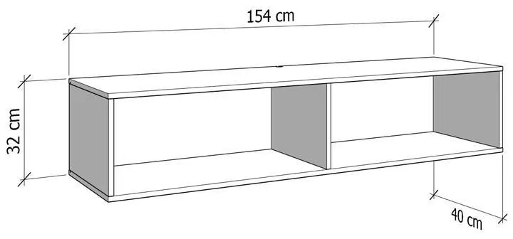 Έπιπλο τηλεόρασης ROYAN 154 2K2V Artisan Oak 154x42x32εκ 154x42x32 εκ.