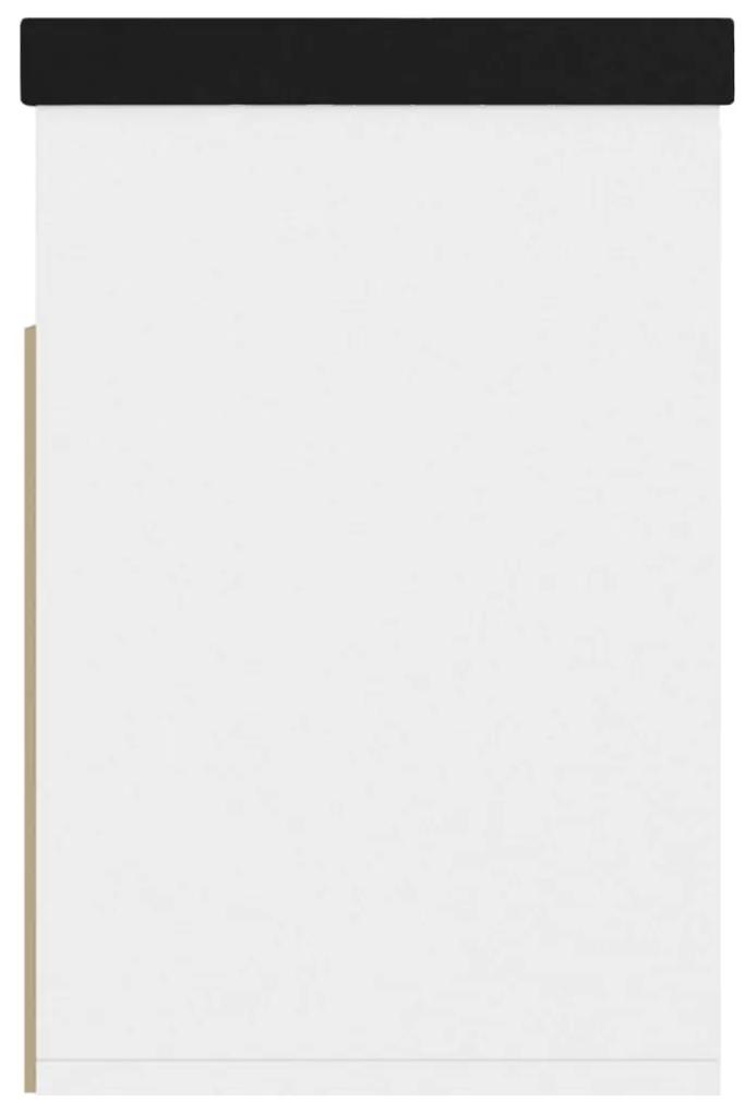 vidaXL Παπουτσοθήκη Λευκή 80 x 30 x 47 εκ. από Μοριοσανίδα με Μαξιλάρι