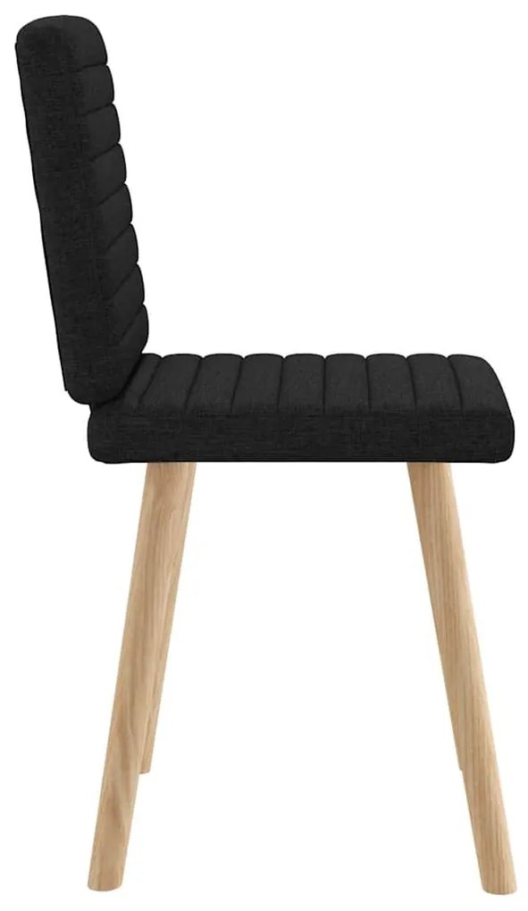 vidaXL Καρέκλες Τραπεζαρίας 2 τεμ. Μαύρες Υφασμάτινες