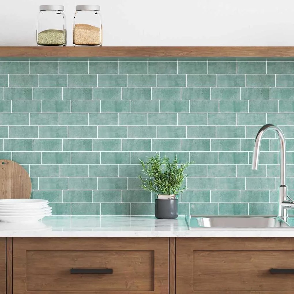 vidaXL Πλακάκι Subway 20 pcs Γκρι Πράσινο 29 x 21 εκ