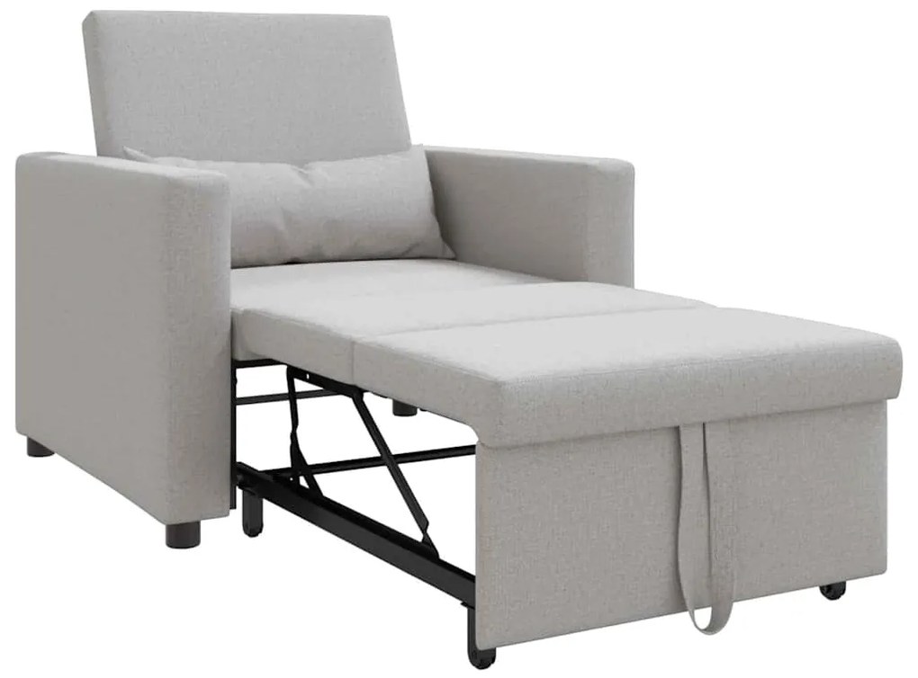 vidaXL Μονός καναπές-κρεβάτι Σκούρο γκρι 90 x 165 x 87 εκ. ύφασμα