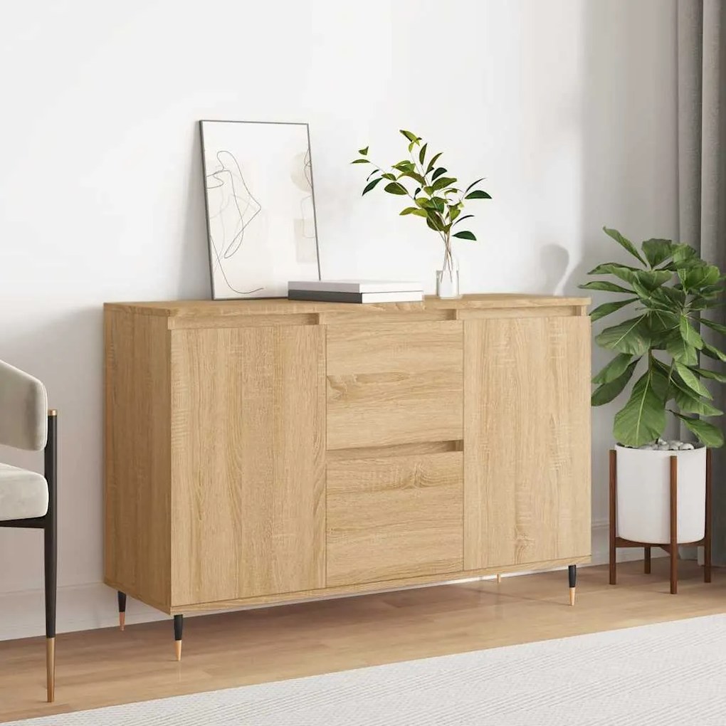 vidaXL Μπουφές Sonoma Δρυς 101,5 x 35 x 70 εκ. από Επεξεργασμένο Ξύλο