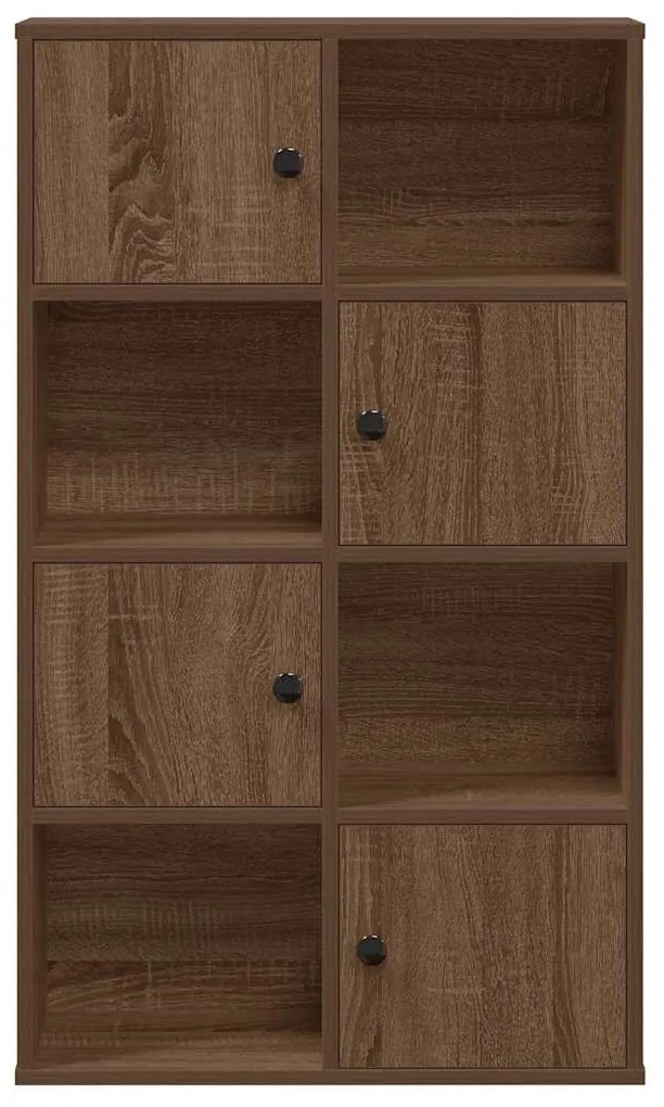 Βιβλιοθήκη Καφέ Δρυς 60x24x101,5 εκ. από Επεξεργασμένο Ξύλο - Καφέ