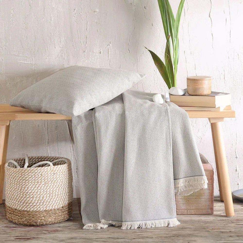 Ριχτάρι Silvana Grey Ρυθμός Πολυθρόνα 160x180cm Cotton-Polyester