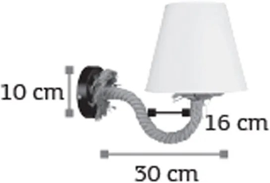 Απλίκα τοίχου InLight 43368-Λευκό