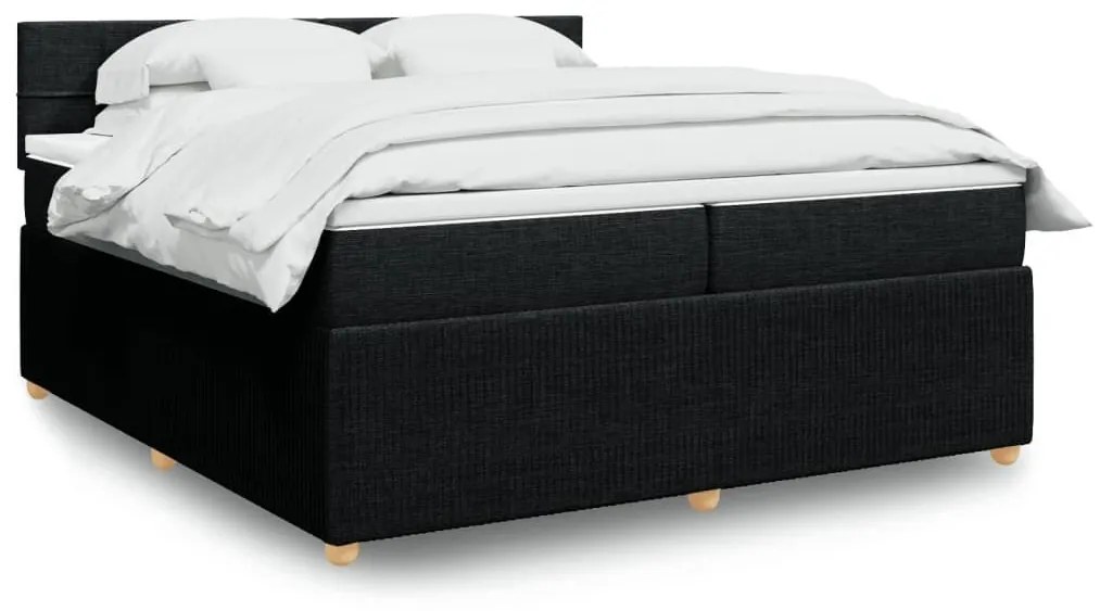 ΚΡΕΒΑΤΙ BOXSPRING ΜΕ ΣΤΡΩΜΑ ΜΑΥΡΟ 200X200 ΕΚ. ΥΦΑΣΜΑΤΙΝΟ 3289865