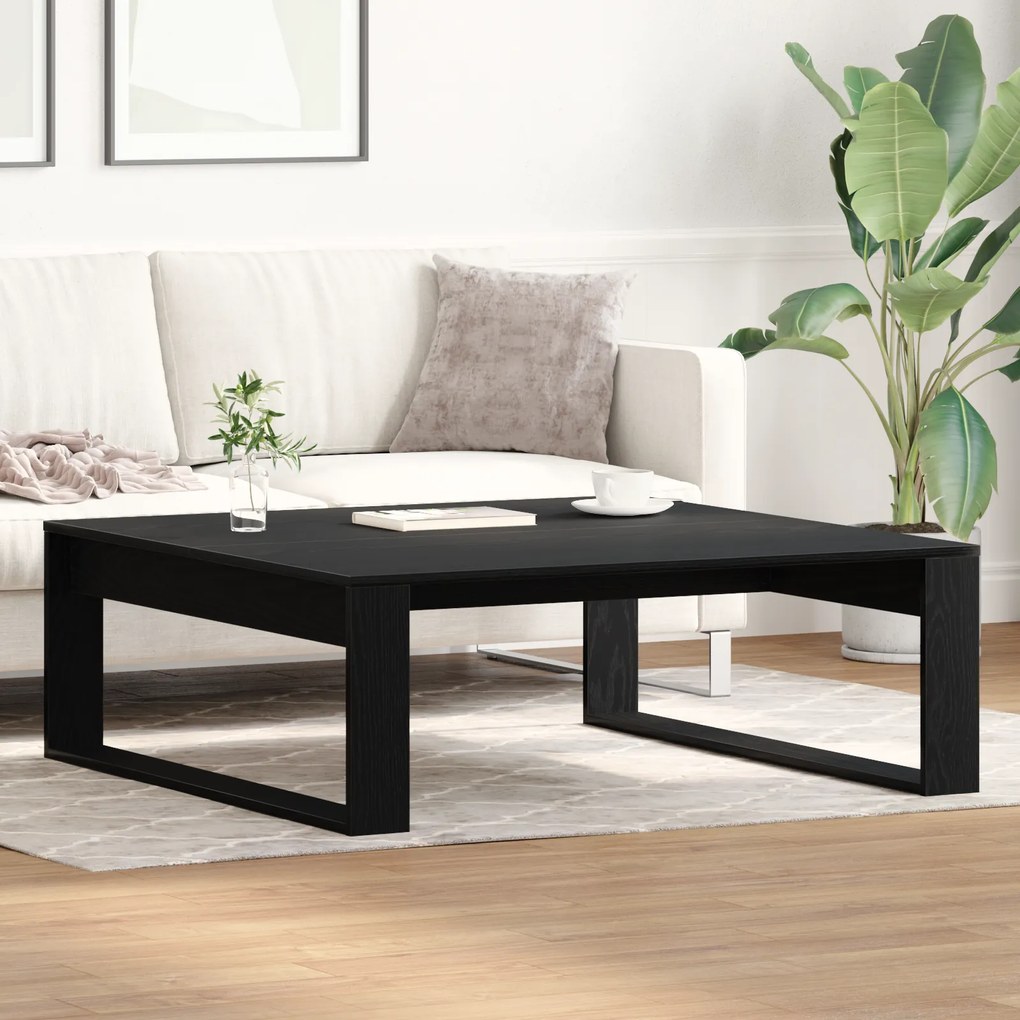 vidaXL Τραπεζάκι σαλονιού Μαύρο Δρυς 100x100x35 εκ Επεξεργασμένο ξύλο