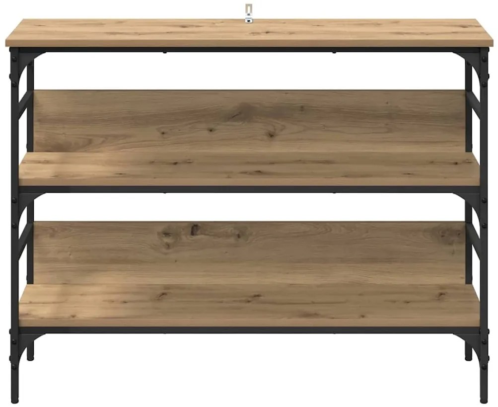 vidaXL Τραπέζι κονσόλας με ράφι artisan δρυς 100 x 32 x 75 εκ