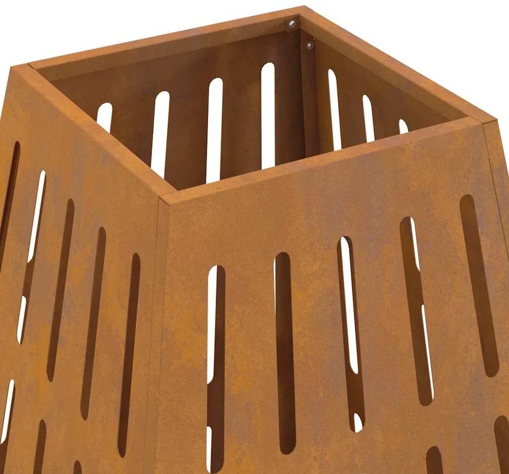 vidaXL Φωτιά Καφέ 50 x 50 x 70 cm Ατσάλι σκληρυθέν στον αέρα