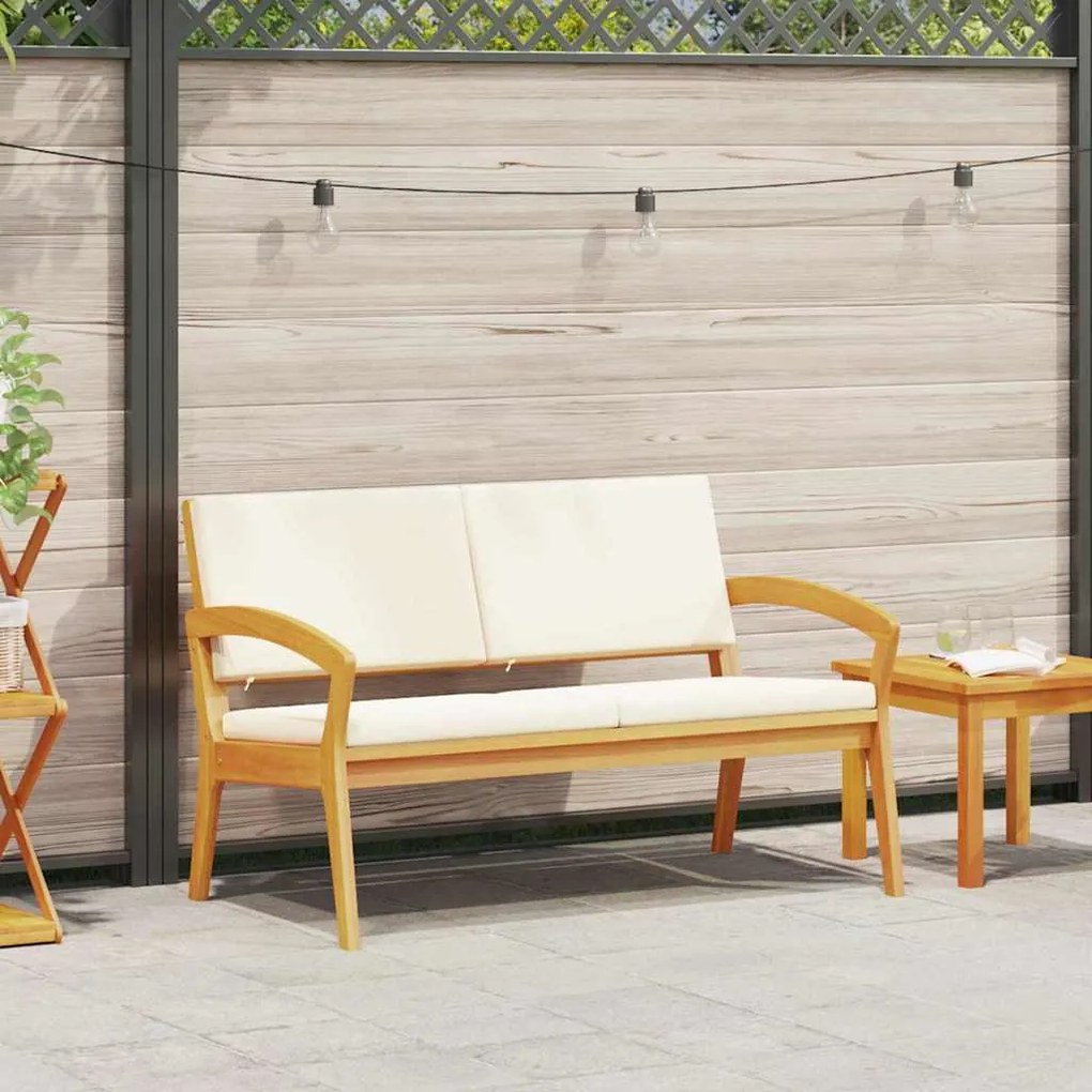 vidaXL Παγκάκι Κήπου με Μαξιλάρια 115 x 70 x 72 εκ. από Μασίφ Ξύλο Ακακίας