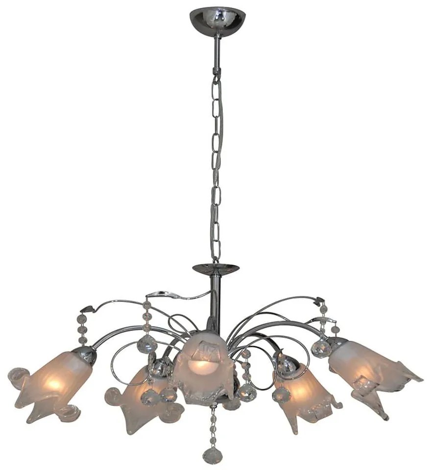 Φωτιστικό Οροφής 77-3364 1017-5P Memo Chrome Homelighting Metal, Glass