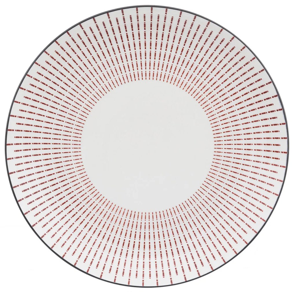 Πιάτο Φαγητού Ρηχό (Φ26) S-D Lunis Red 160557B