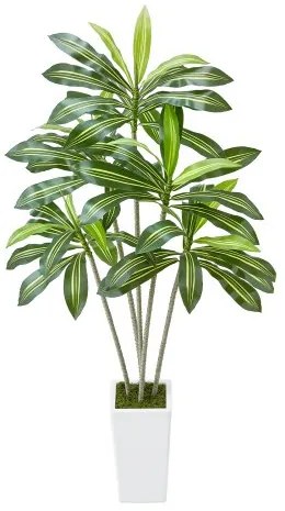VEVOR 1829 mm Artificial Dracaena Tree Fake Plant with White Planter Indoor