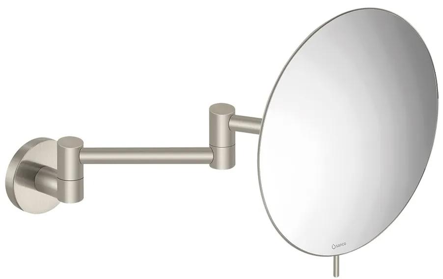 Καθρέπτης Μεγεθυντικός Επιτοίχιος Ø20 εκ.Διπλός Βραχίονας  Μεγέθυνση *3 Brushed Nickel Sanco Mirrors MR-701-A73