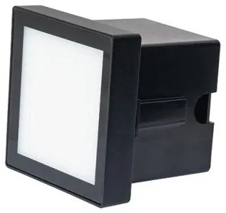 Φωτιστικό Τοίχου Χωνευτό LED 4W IP65 3000K Μαύρο E248 Zambelis-E248-Μαύρο E248
