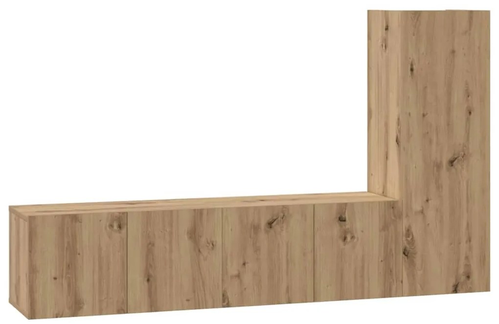 vidaXL Σετ επίπλου τηλεόρασης 3 pcs artisan δρυς 150.5 x 30 x 90 εκ.