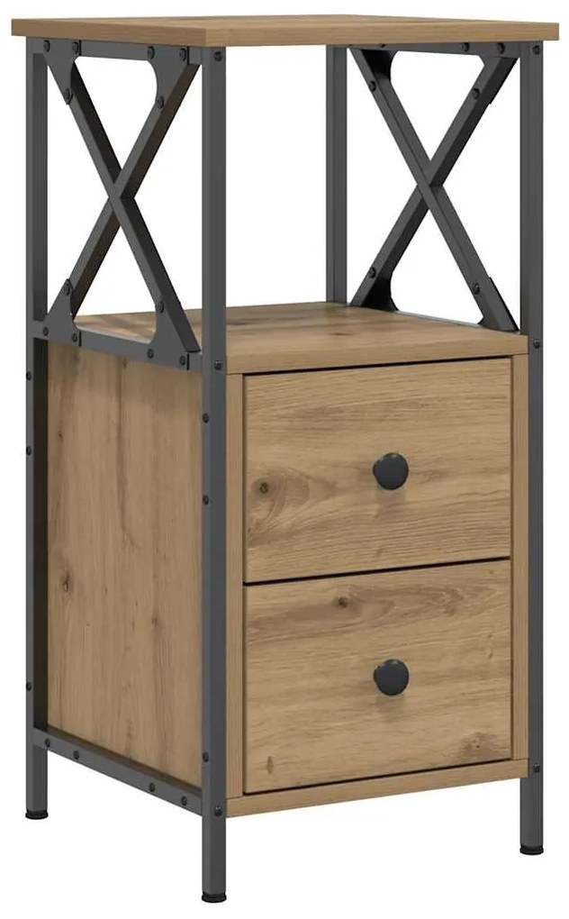 vidaXL Κομοδίνο Artisan Oak 34x35,5x70 cm Κατασκευασμένο ξύλο