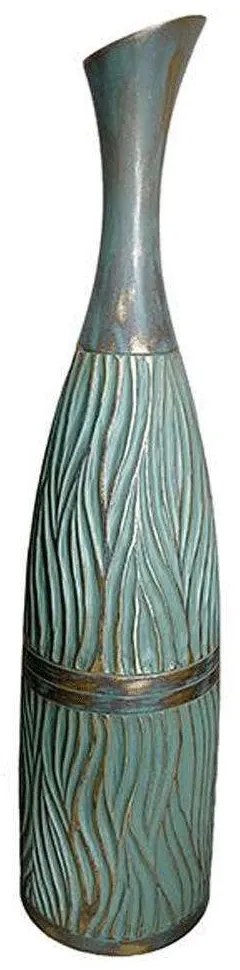 Βάζο 0038-223-035 14x14x60,5cm Veraman-Gold Polyresin