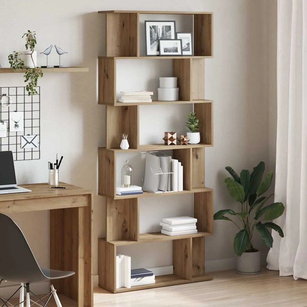 vidaXL Ντουλάπι βιβλίων Artisan Oak 80x24x192 cm Κατασκευασμένο ξύλο