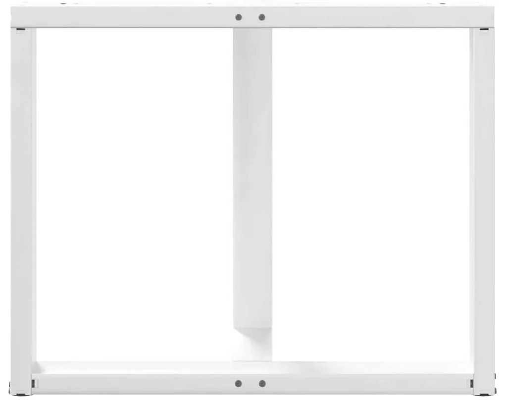 vidaXL Πόδια Τραπεζαρίας σε Σχήμα Τ, 2 τεμ. Λευκά 100x35x(72-73) εκ. Ατσάλι