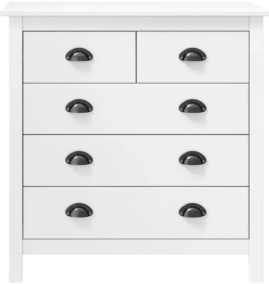 vidaXL Μπουφές Hill Λευκός 79x40x80 εκ. από Μασίφ Ξύλο Πεύκου
