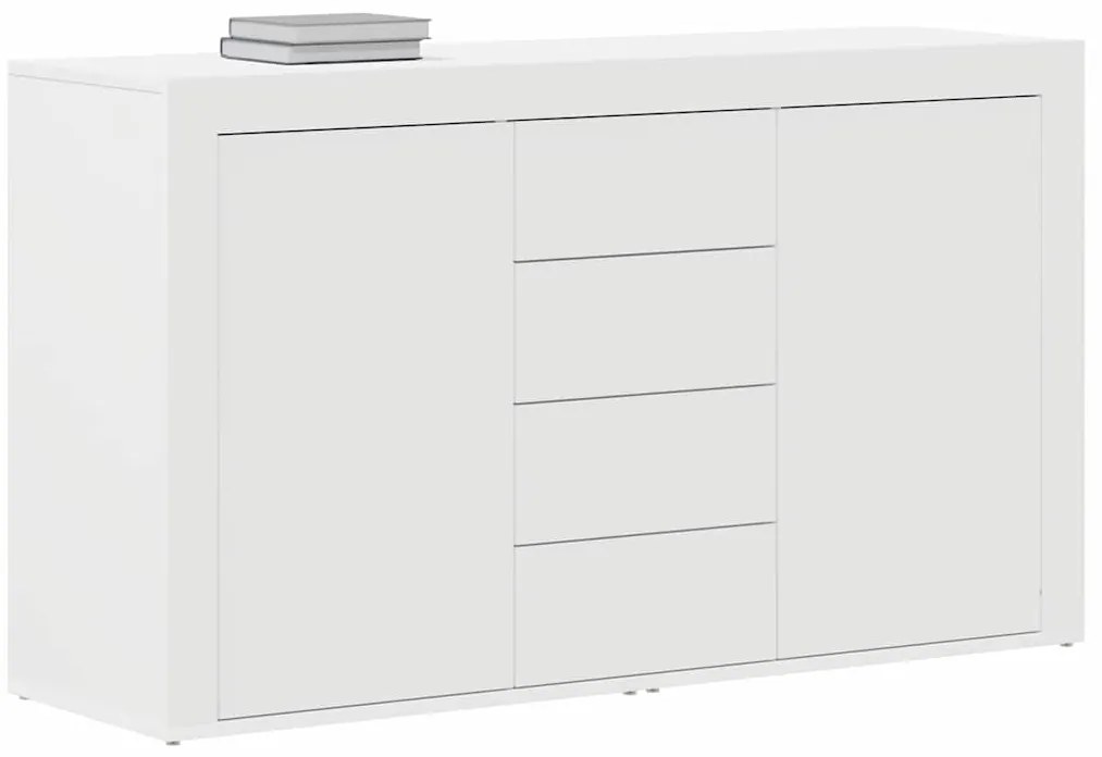 vidaXL Πλαϊνό γραφείο Λευκό 120 x 36 x 69 εκ Επεξεργασμένο ξύλο