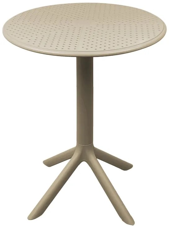 Τραπέζι Merkon pakoworld pp σε cappucino απόχρωση Φ60x75εκ