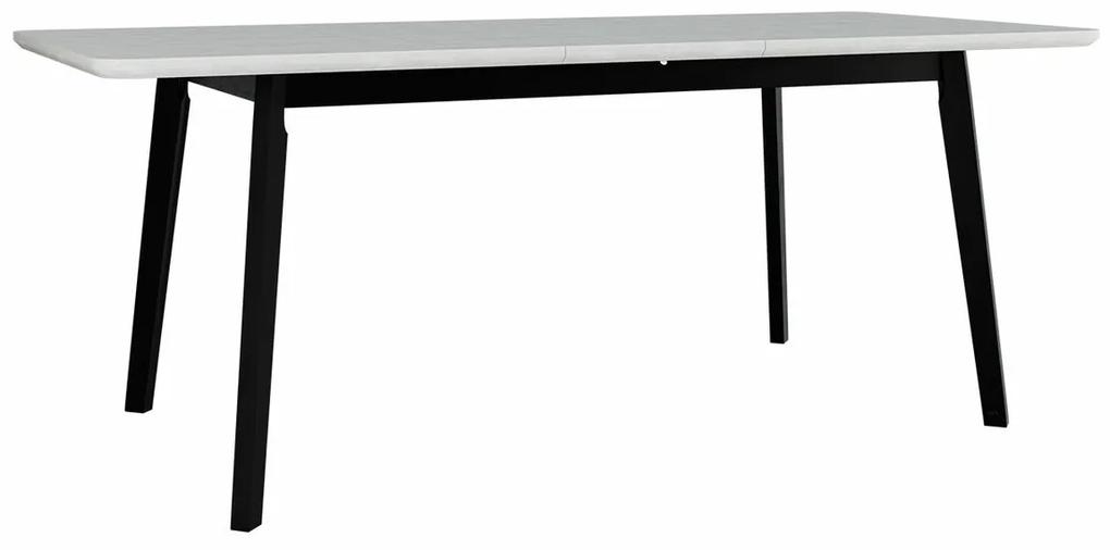 Τραπέζι Victorville 185, Άσπρο, Μαύρο, 75x90x160cm, 39 kg, Επιμήκυνση, Ινοσανίδες μέσης πυκνότητας, Ξύλο, Μερικώς συναρμολογημένο, Ξύλο: Οξιά