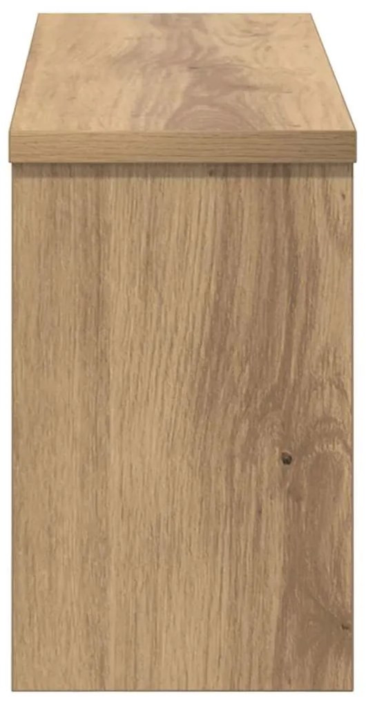 vidaXL Τοίχου Κρεμάστρα με ράφι Επιτοίχιο artisan δρυς 50 x 16 x 26 εκ