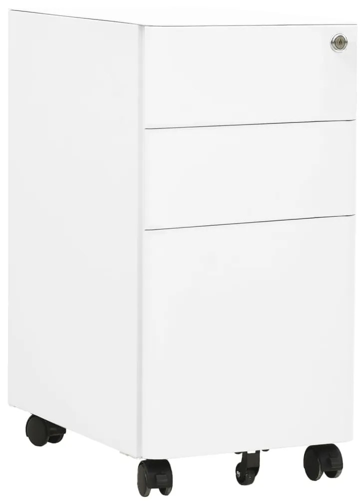vidaXL Αρχειοθήκη Φορητή Λευκή 30 x 45 x 59 εκ. Ατσάλινη
