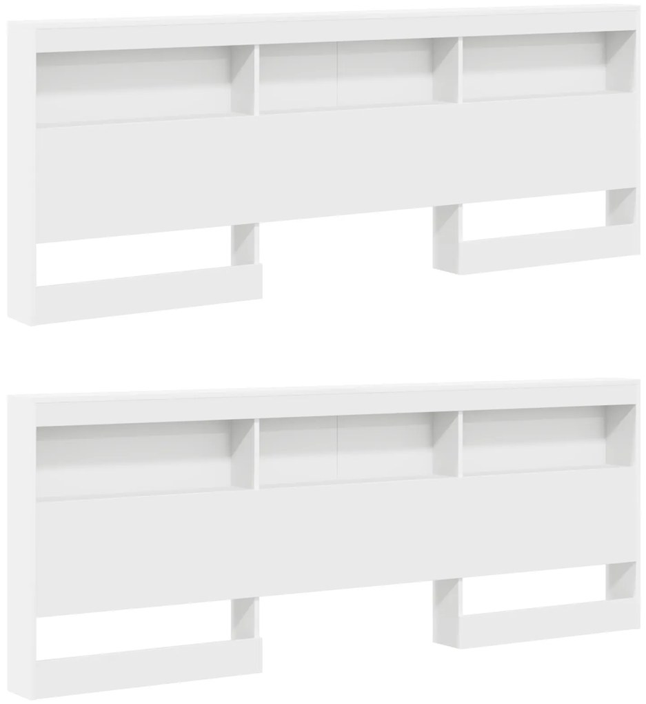 vidaXL Κρεβάτι Βιβλιοθήκης Λευκό 180x200 cm φτιαγμένο από μηχανική ξυλεία